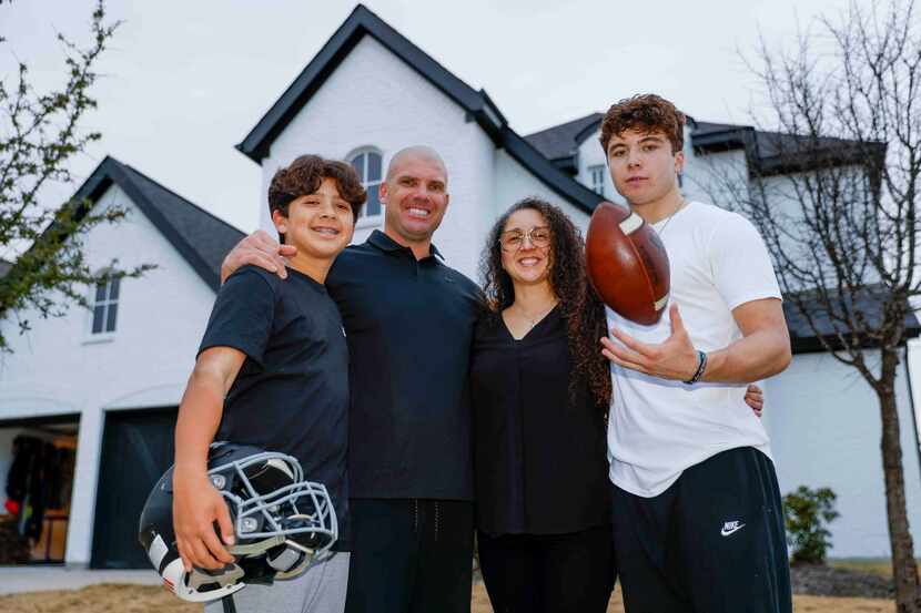 Rock Hill high school football player Kevin Sperry Jr., right, his mother Gabi, father Kevin...