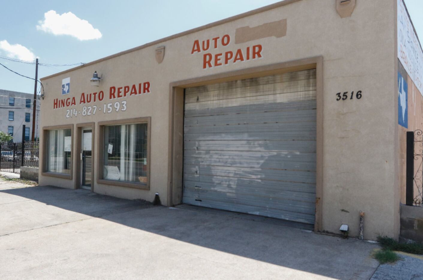 Hinga Mbogo's former auto repair shop on Ross Street in Dallas.