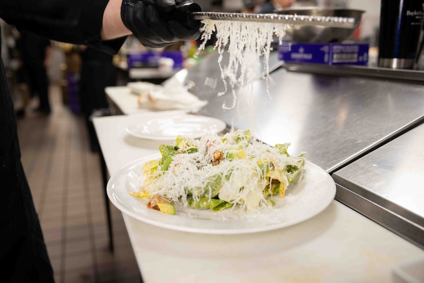 Chef de cuisine Rodrigo Lomelí prepares his own version of the Caesar salad, Baja...