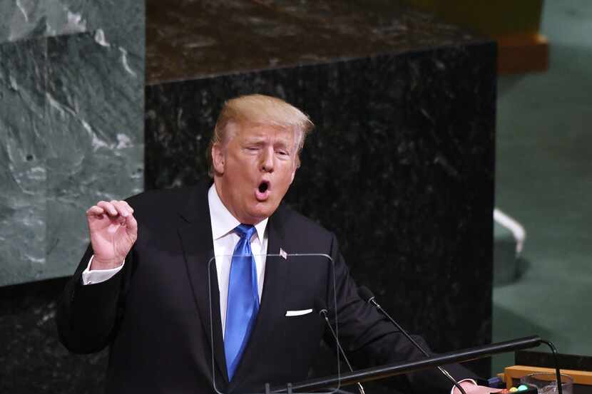 President Donald Trump addressed world leaders at the U.N. General Assembly in New York on...