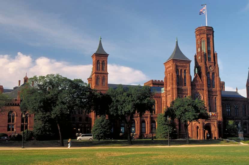 The Castle, home to the Smithsonian Institution administrative offices along the National...