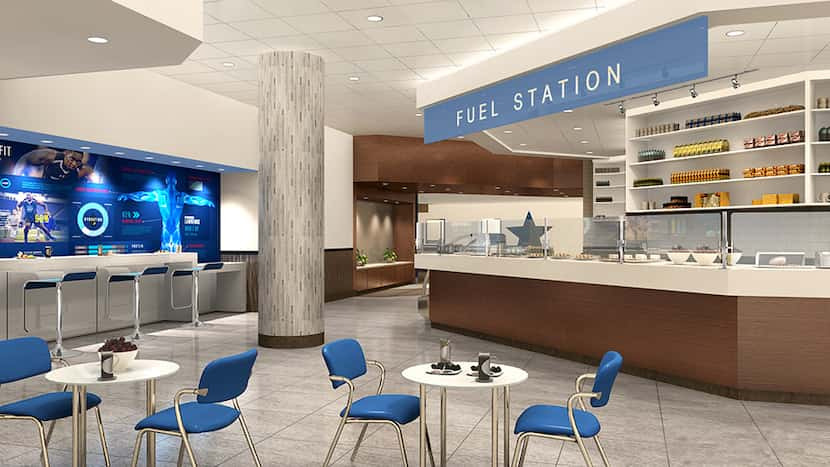 This rendering shows the new fitness center at The Star in Frisco called Cowboys Fit.