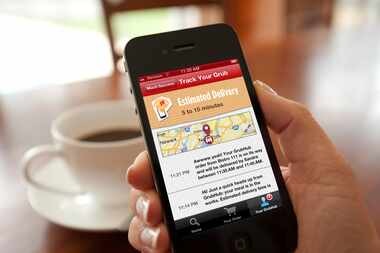 Grubhub's app allows customers to track the status of an order.