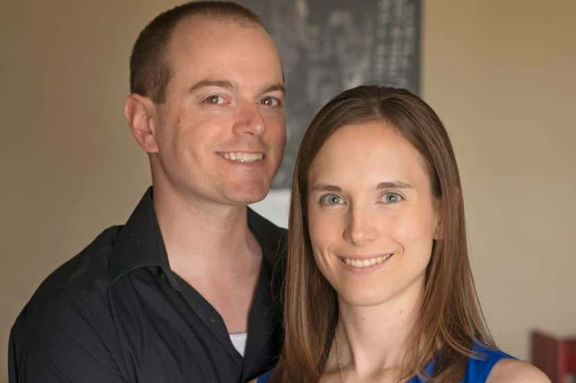 Adam Knox and Sarah Tapp    planned a short first date at a coffee shop. It lasted for hours.