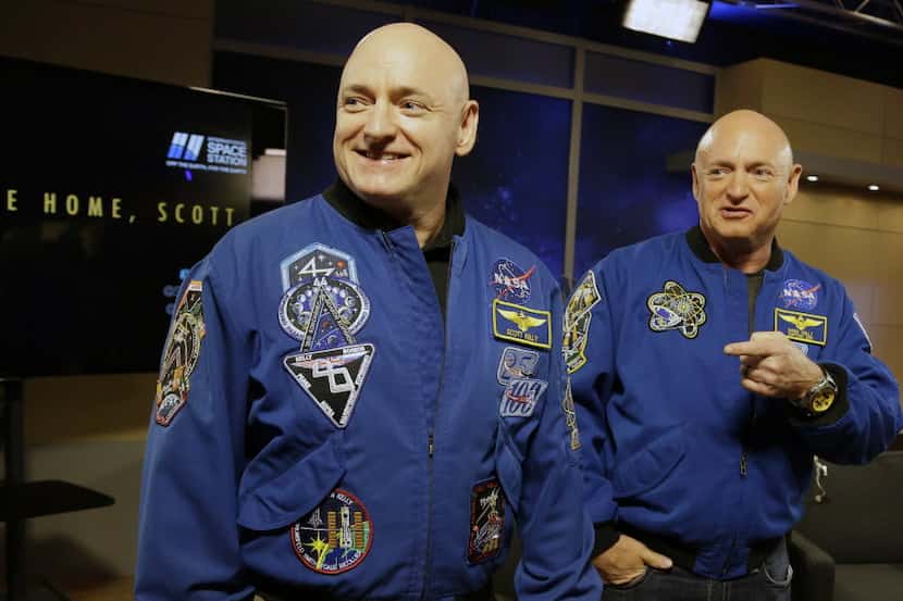 NASA studied astronaut Scott Kelly (left) and his twin, Mark, to help quantify the effect of...