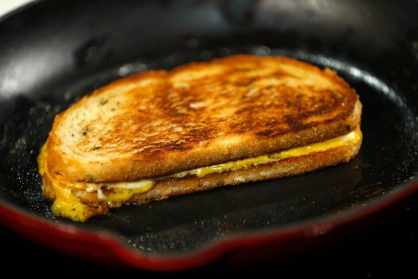 Gouda and cheddar cheese on rosemary bread