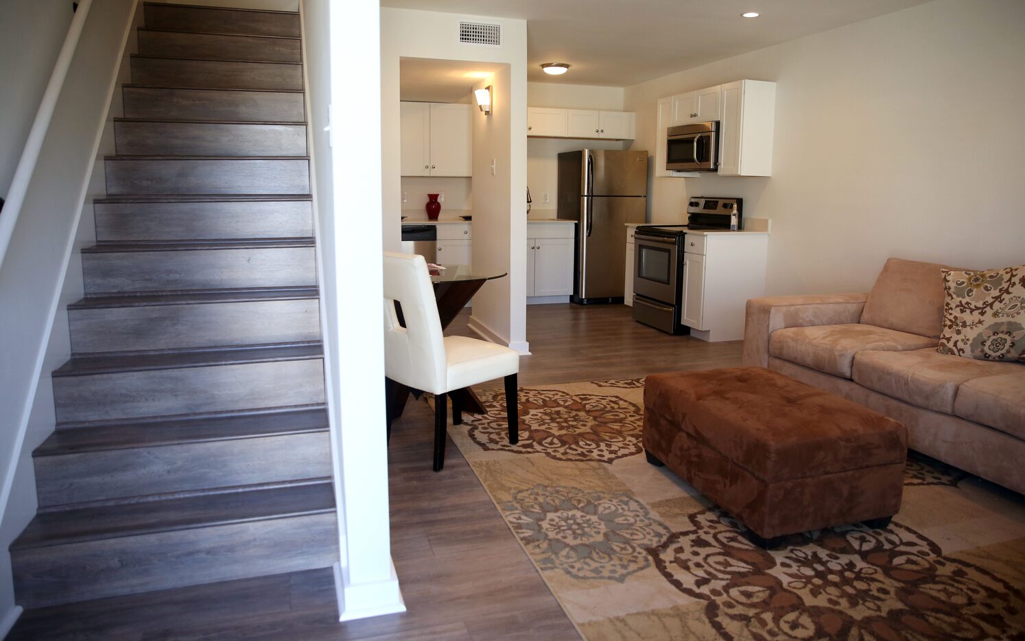 Interior of a newly renovated Perry Guest Cos. apartment in the Oak Lawn area of Dallas.