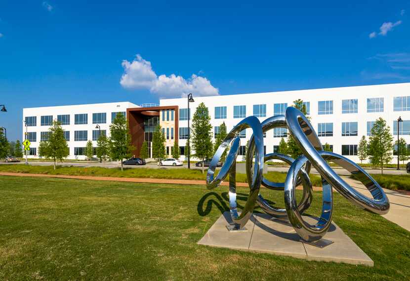 
A stainless steel sculpture in the office park at Billingsley Co.'s Cypress Waters...
