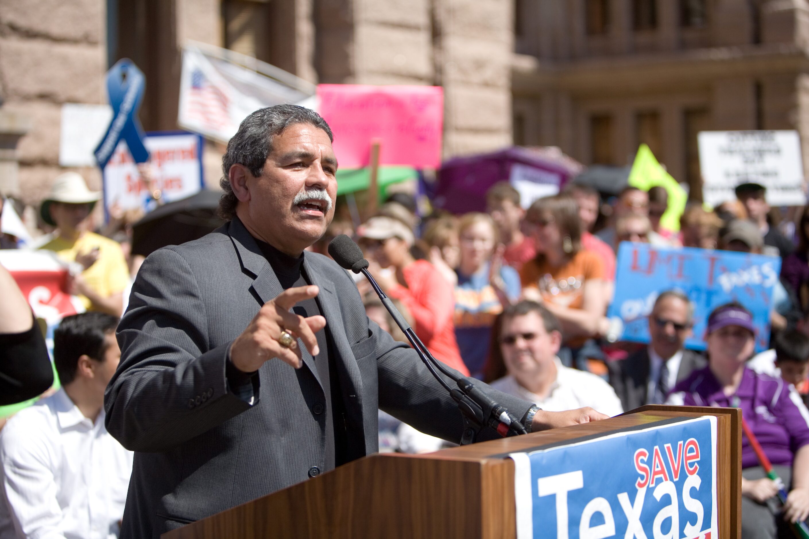 Michael Hinojosa, Superintendent of Dallas ISD, addresses looming state budget cuts during a...