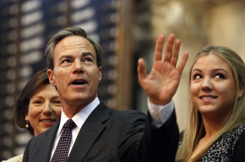 Rep. Joe Straus, R-San Antonio, waved to the crowd after accepting the nomination to again...