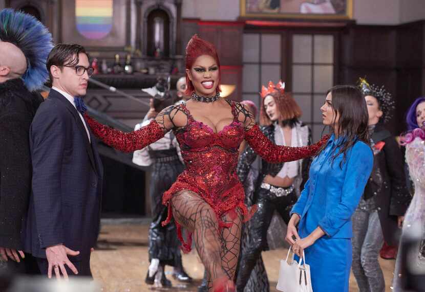 (Left to right) Ryan McCartan, Laverne Cox and Victoria Justice in THE ROCKY HORROR PICTURE...
