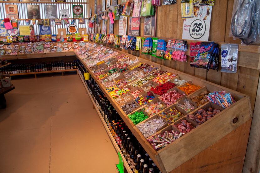 Old-time favorites and saltwater taffy are among the yummy options in the bins.
