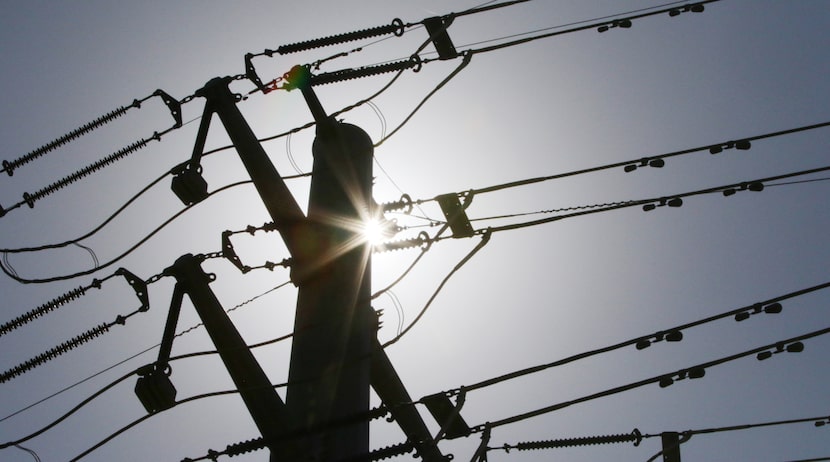 Power lines connecting to the Texas-New Mexico Power Company's Lakeponte Station are...