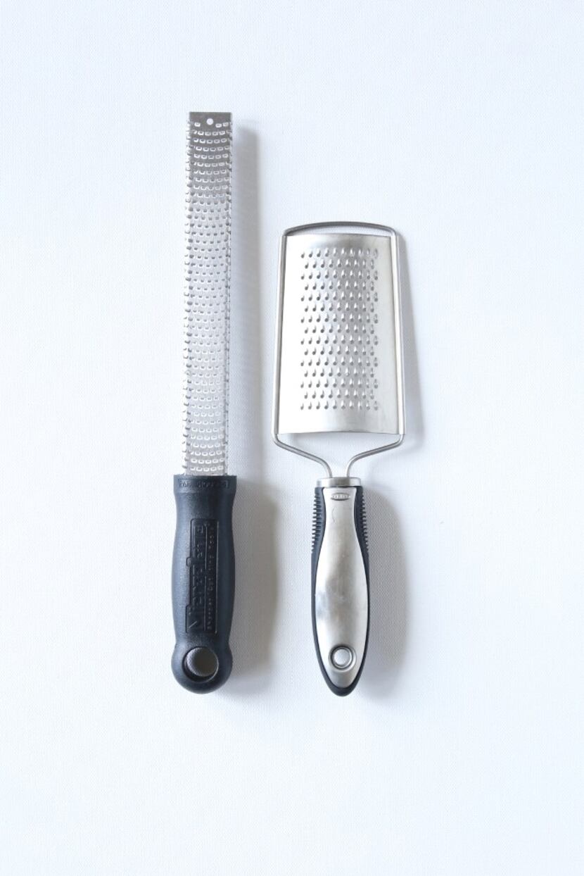 The Microplane zester/grater and the Oxo grater create a fine grate to enhance the flavor in...