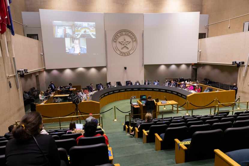 The Dallas City Council listens to public comment on whether to approve an up to $2 billion...