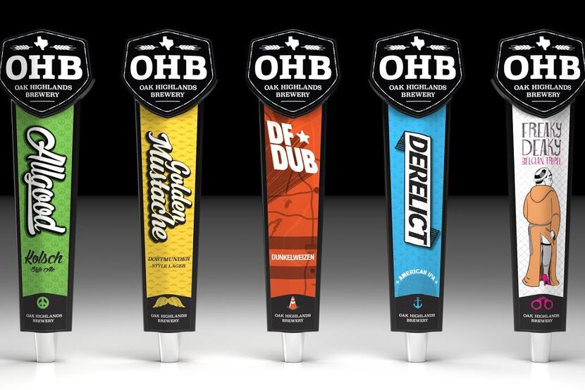Mock up of Oak Highlands Brewery taps