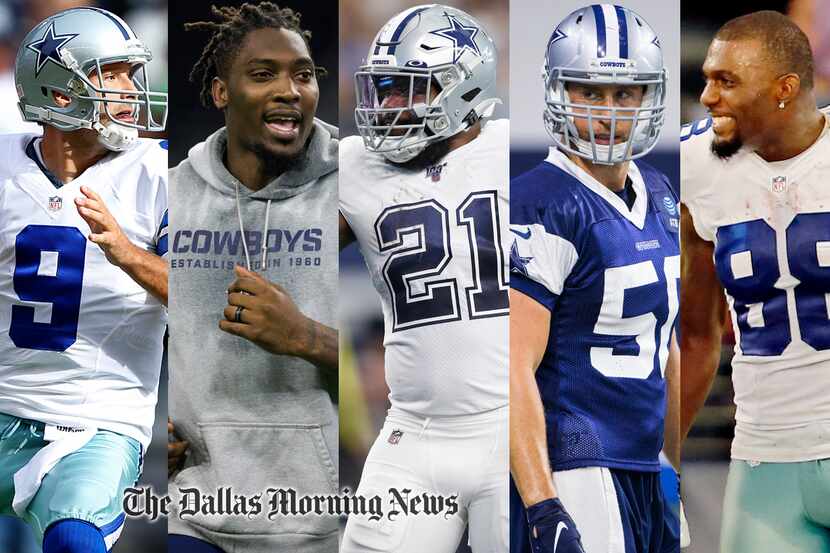 Members of the all-decade team: (From L to R): Tony Romo, DeMarcus Lawrence, Ezekiel...