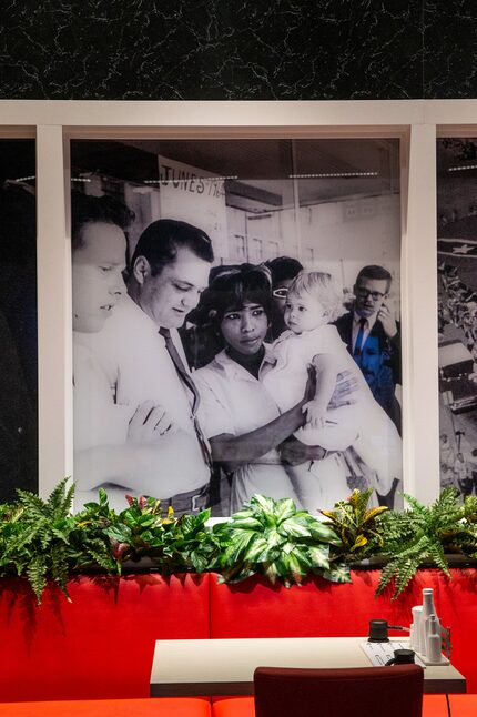 A display re-creating the Piccadilly Cafeteria in Dallas in the "Pivot to America" civil...