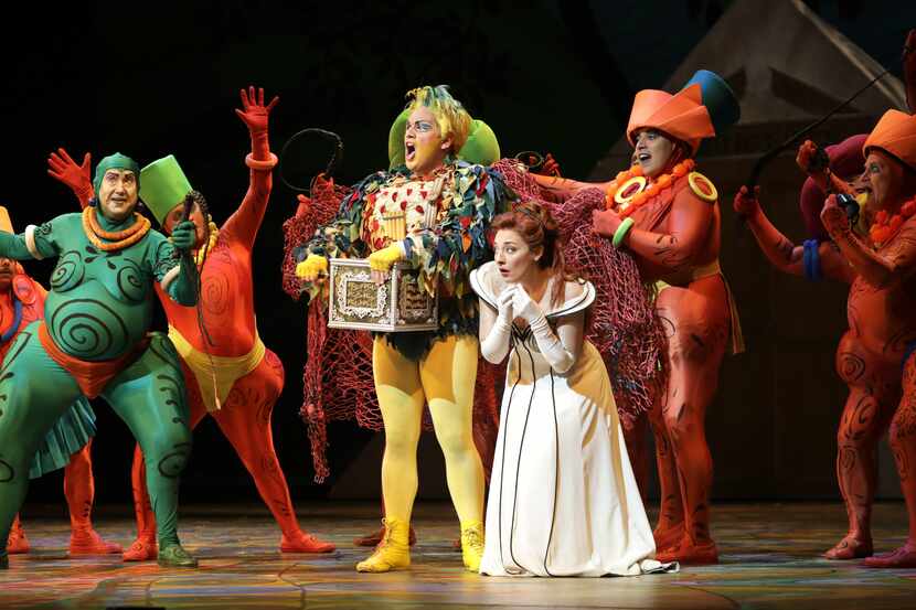 Dress rehearsal of the Dallas Opera's 'The Magic Flute,' at Winspear Opera House in Dallas,...