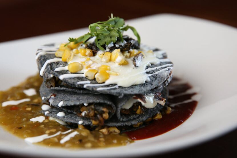 Quesadillas de huitlacoche at Mi Dia From Scratch in Plano. The restaurant, serving Mexican,...