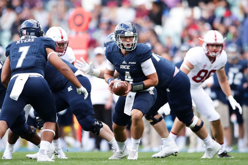 SYDNEY, AUSTRALIA - AUGUST 27:  Sam Glaesmann of Rice in action during the College Football...