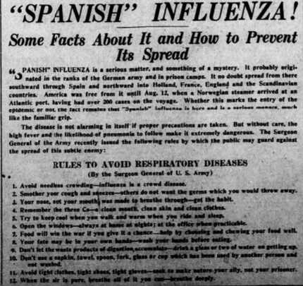This story about how to avoid the flu ran on the front page of The Dallas Morning News on...