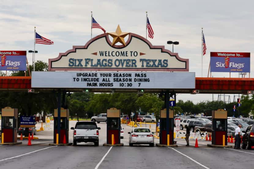 The six flags that represent the governments that have ruled Texas have been replaced at the...