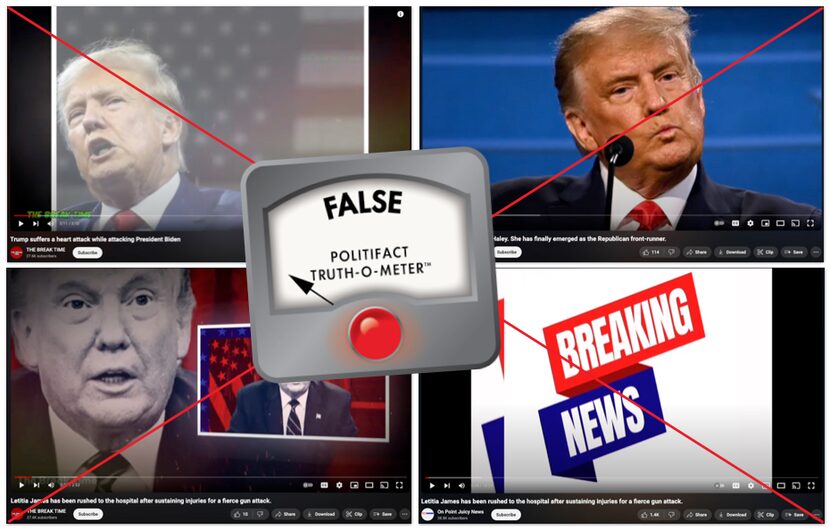 PolitiFact also found videos making the same false claims as the TikTok videos on YouTube. 