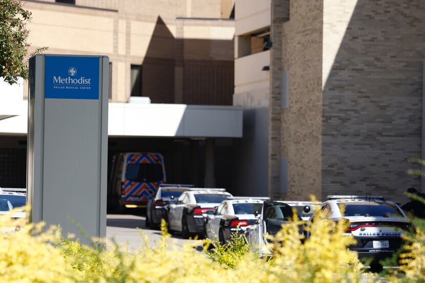 Dallas police at Methodist Dallas Medical Center after Jacqueline Ama Pokuaa, 45, and Katie...