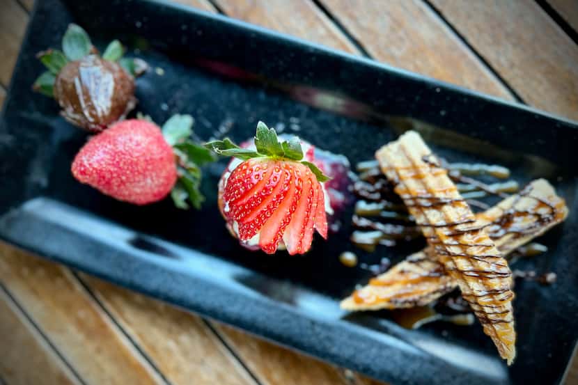 Meddlesome Moth's Valentine's Day menu includes a dessert board with chocolate-covered...