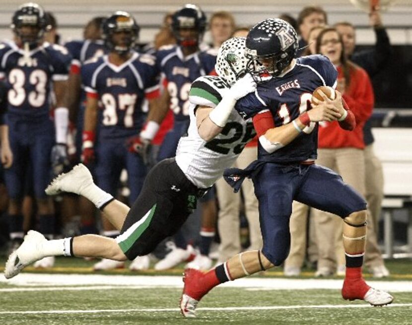 Second-team safeties: Yale Lary (19% of the vote); Dave Elmendorf (pictured, 19% of the vote)