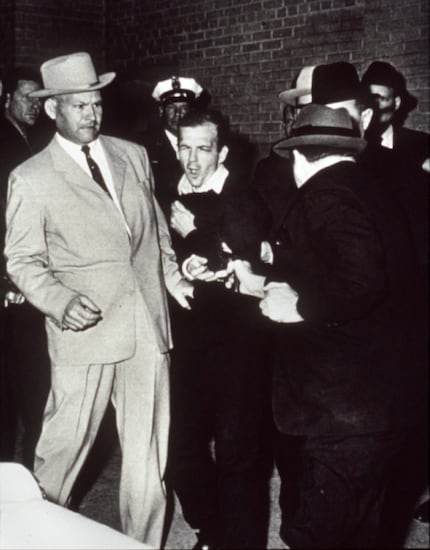  Jack Ruby shoots Lee Harvey Oswald while handcuffed to Dallas police Detective Jim...