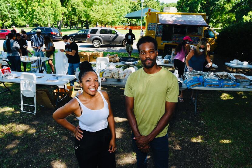 Deah Berry Mitchell, vendor organizer, and Jeziel Jones, head organizer for the Potluck...