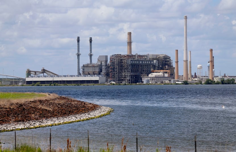 The former coal-fired Sandow power plant near Rockdale, Texas, Thursday, on June 14, 2018....