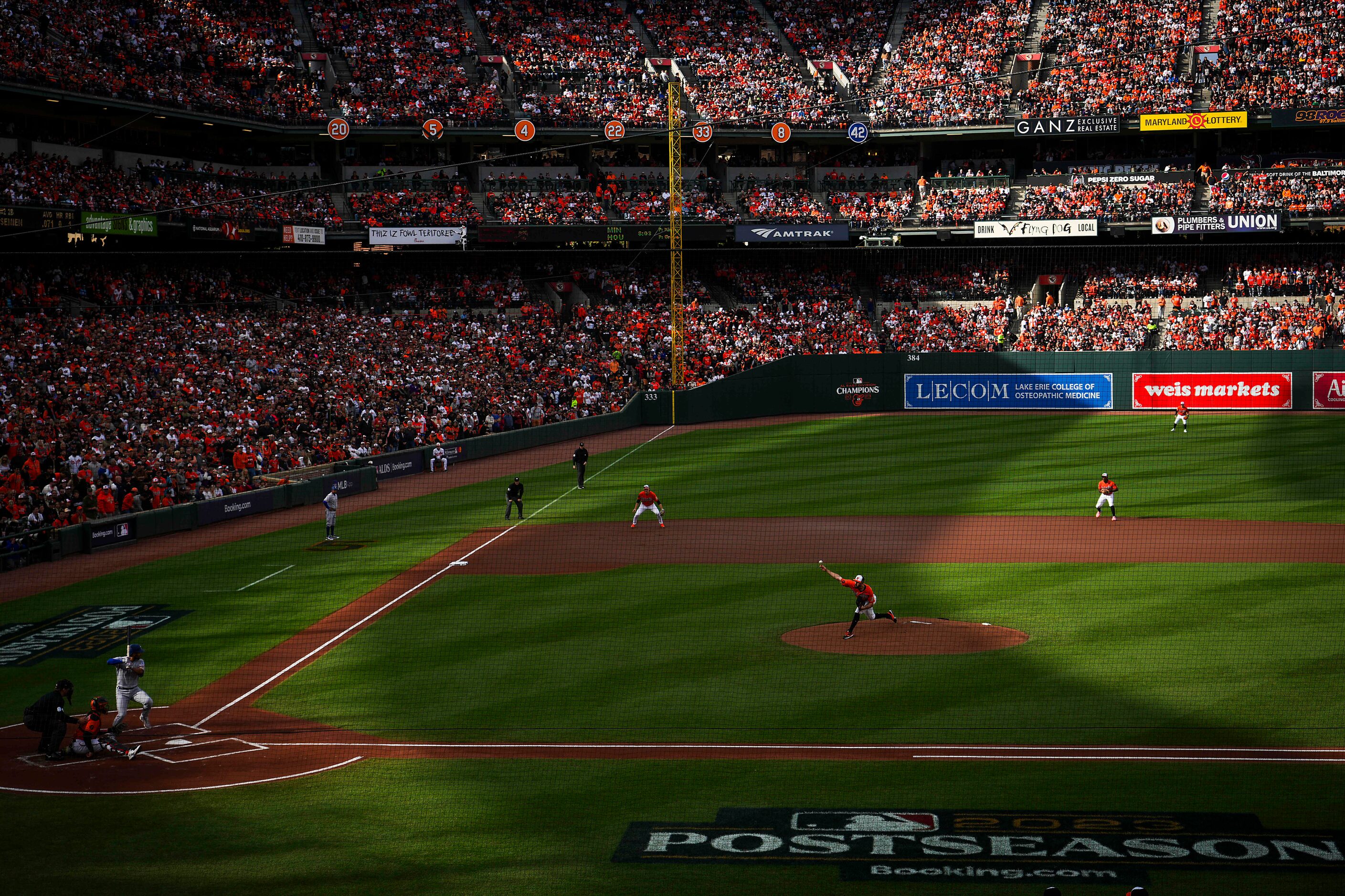 Baltimore Orioles starting pitcher Grayson Rodriguez delivers to Texas Rangers second...