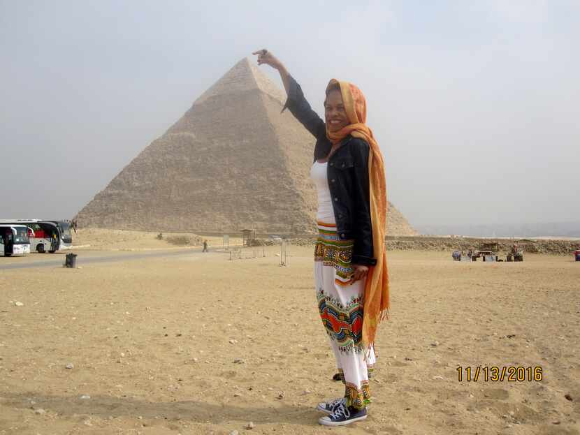 Cathleen Whitelow on a bucket list trip to Egypt in November 2016.