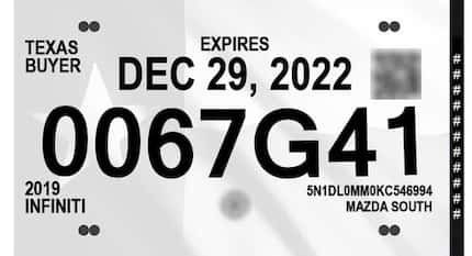 The Texas Department of Motor Vehicles released a mockup of its new temporary paper tags,...
