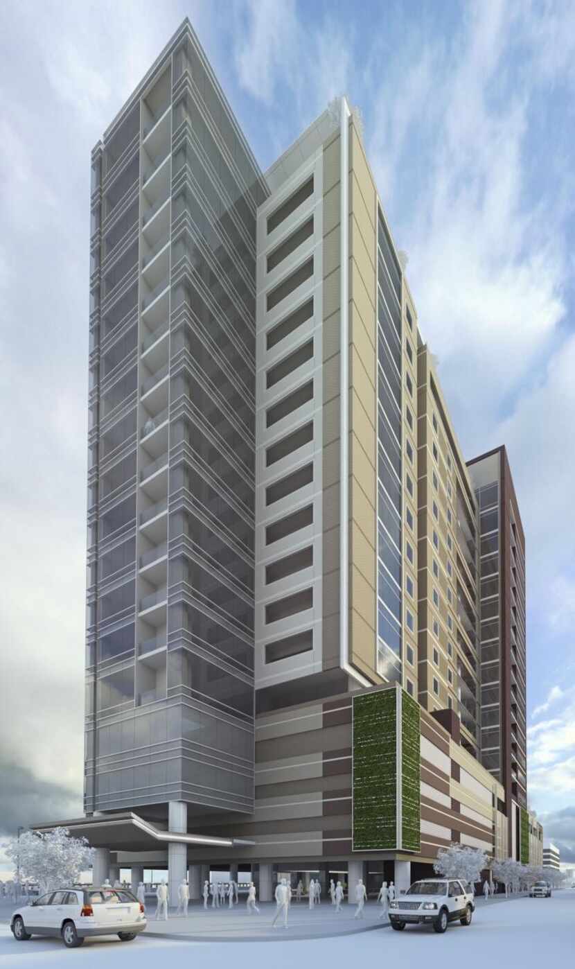 
 Southern Land Co. of Nashville plans to build an 18-story apartment tower on North Central...
