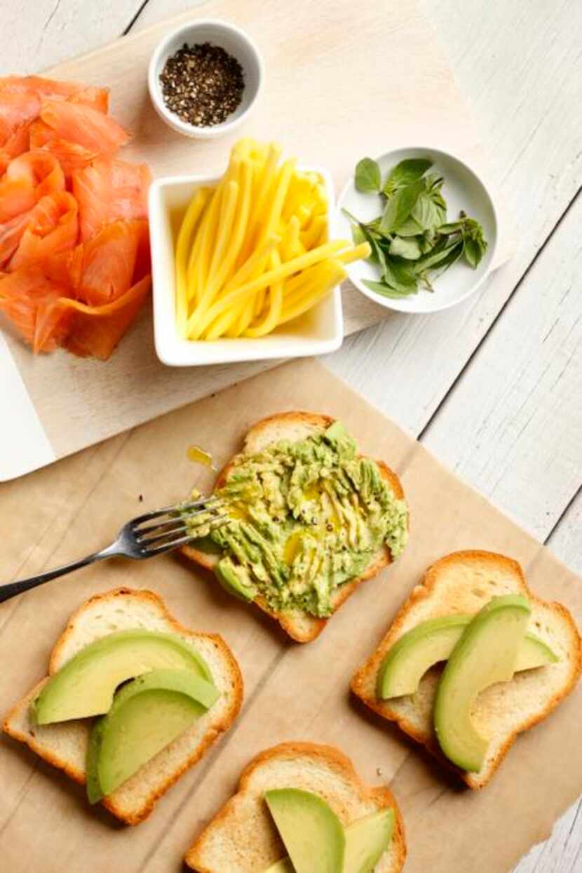 
A sandwich that's summer through and through is the Smoked Salmon with Avocado, Green Mango...