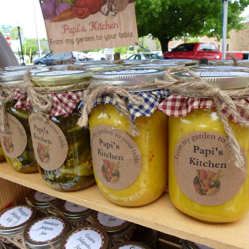 Tangy, slightly sweet Papi's Kitchen Banana Pepper Mustard, a 2018 State Fair of Texas...