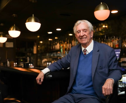 Gene Dunston, 93, one of Dallas-Fort Worth's oldest restaurateurs, sits in his regular seat...