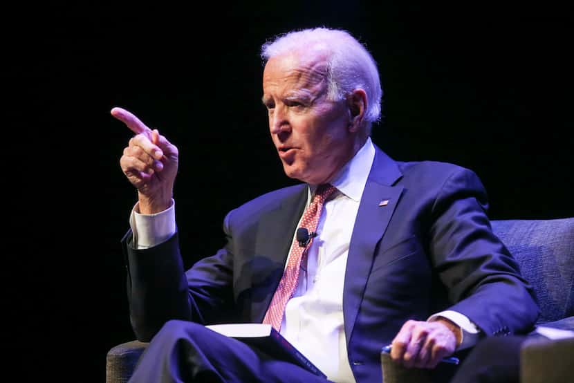 Former Vice President Joe Biden speaks as part of his American Promise Tour on Jan. 24,...