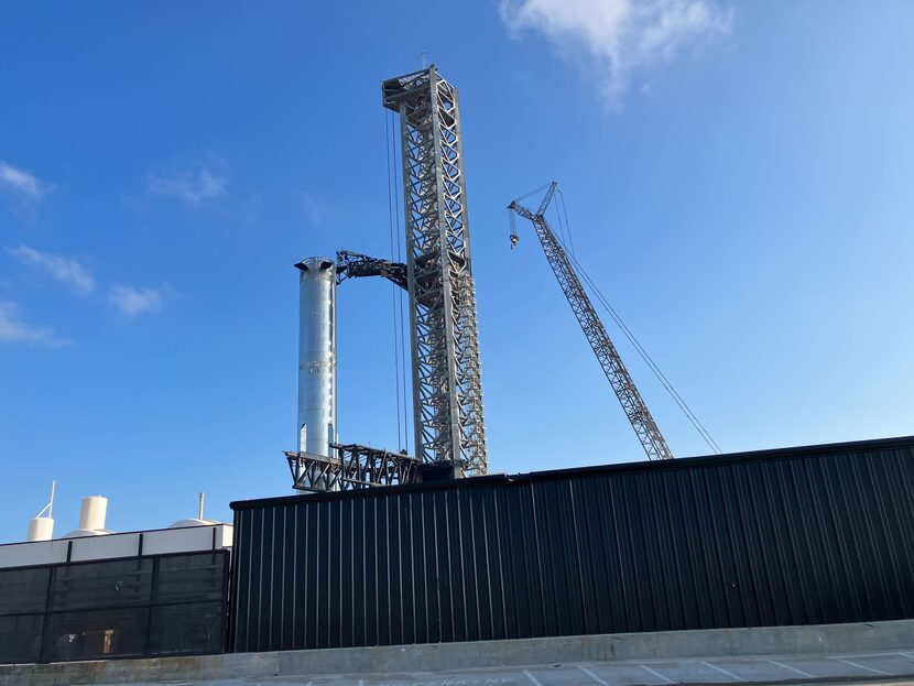 The Starbase facility in Boca Chica is being built out for test flights of SpaceX's Starships.