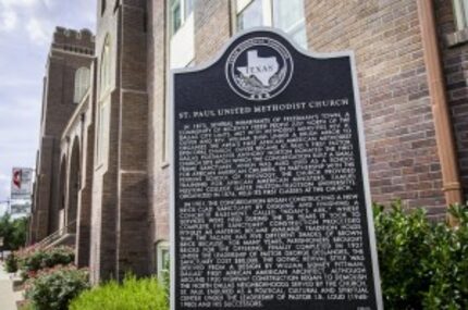  St. Paul United Methodist Church on Routh Street received its historical marker in 2013...