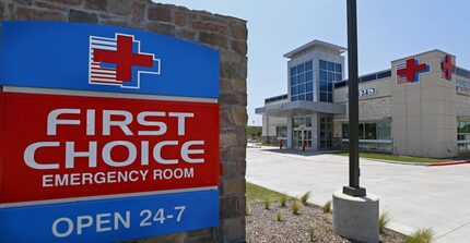 An exterior shot of the First Choice Emergency Room in Frisco, Texas, Wednesday, May 11,...