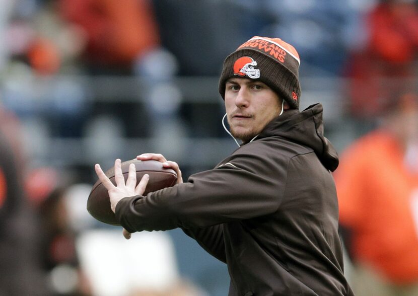 FILE - In this Dec. 20, 2015, file photo, Cleveland Browns quarterback Johnny Manziel...