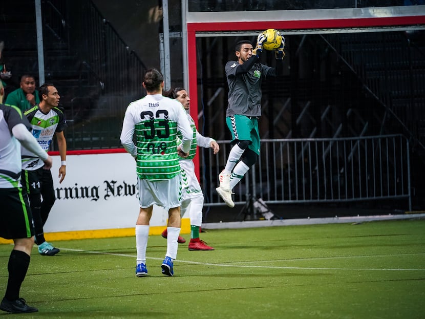 New sidekicks keeper Fernando Cortes catches the ball against EL Paso Coyotes. (1/5/18)