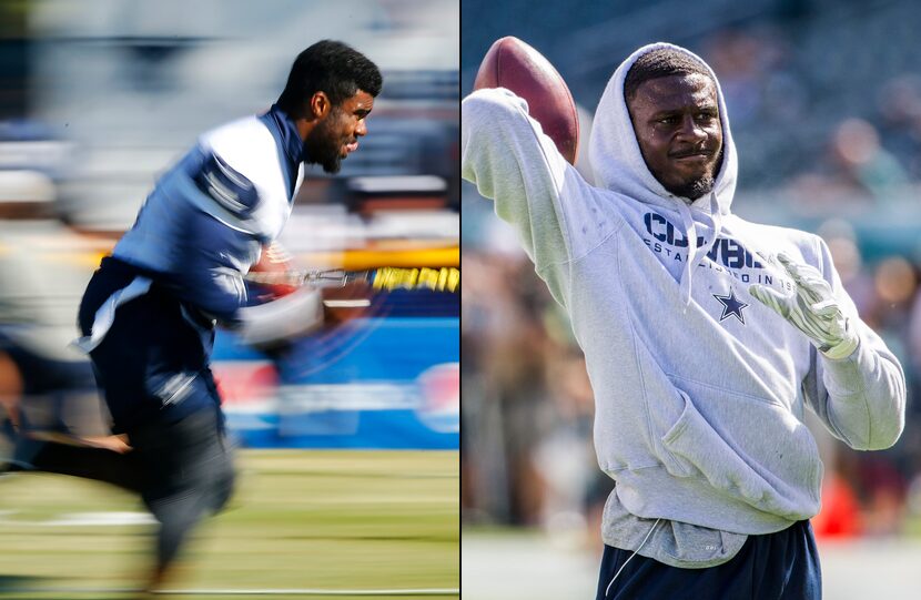 Staff photos - Ezekiel Elliott (left), Morris Claiborne (right) -- (The Dallas Morning News)