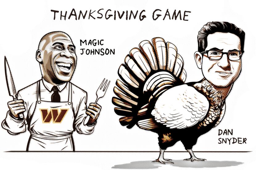 Former Washington team owner Dan Snyder won’t be making the trip for the Thanksgiving game...
