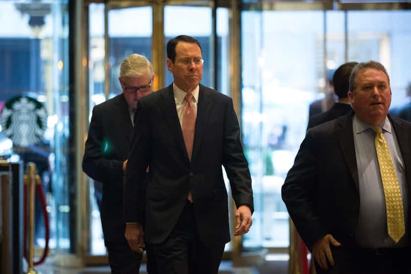 Randall Stephenson, chief executive of AT&T, said he would give up some expensing perks in...